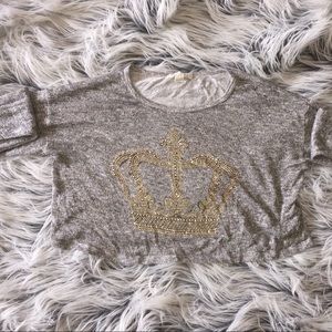 CROWN LONG SLEEVE CROP TOP